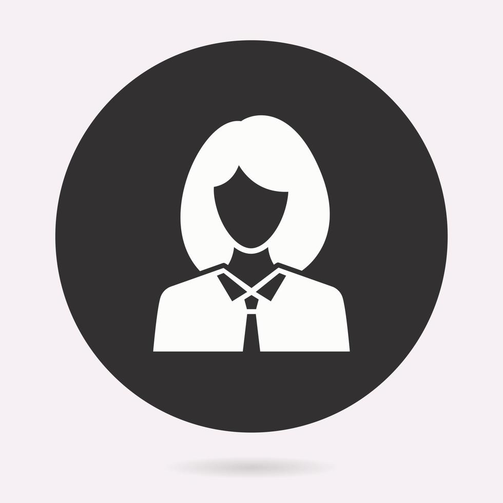 Business woman - vector icon. Illustration isolated. Simple pictogram.