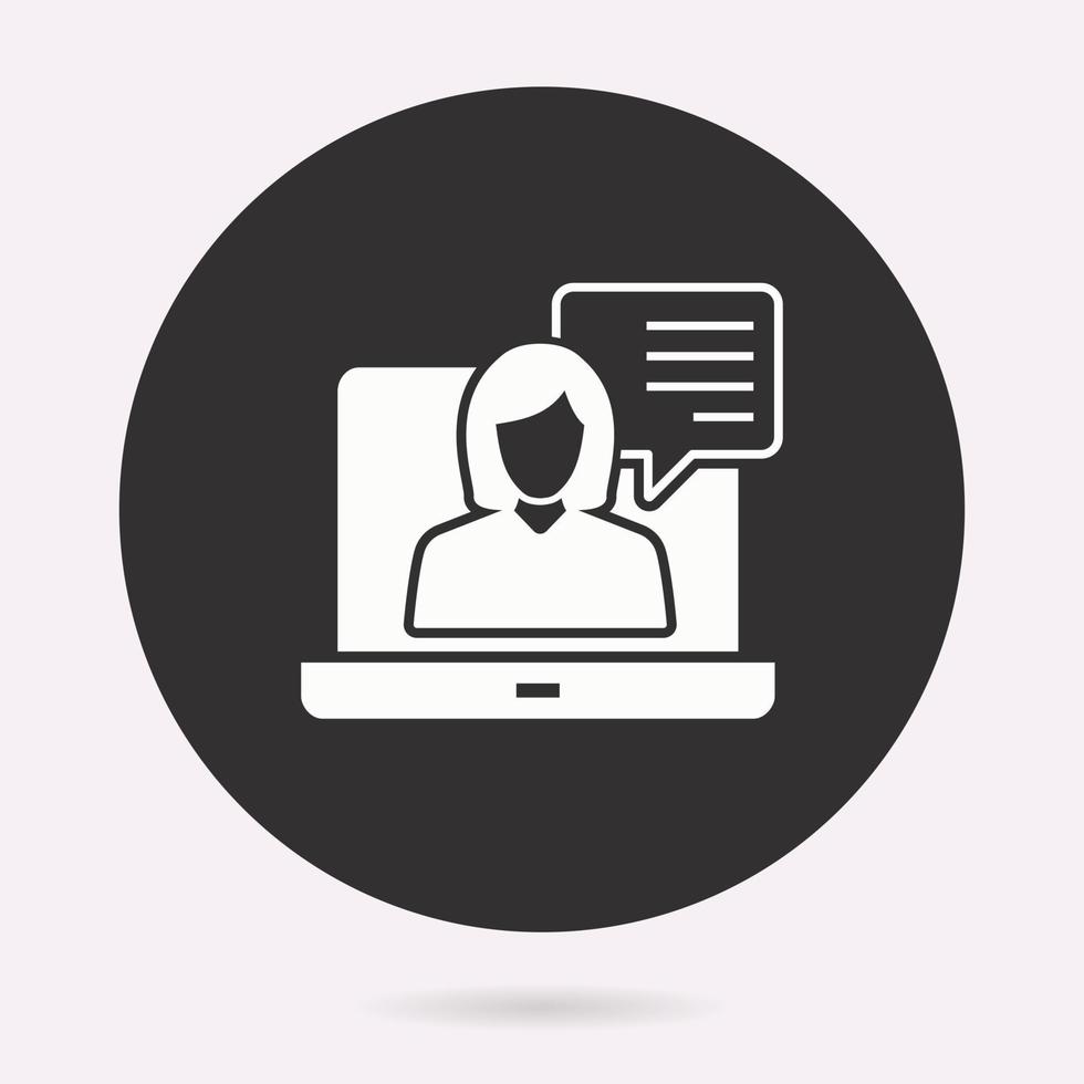 Online Consulting - vector icon. Illustration isolated. Simple pictogram.
