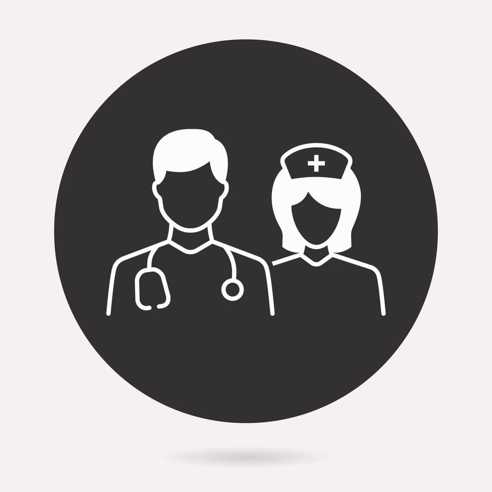 Doctor - vector icon. Illustration isolated. Simple pictogram.