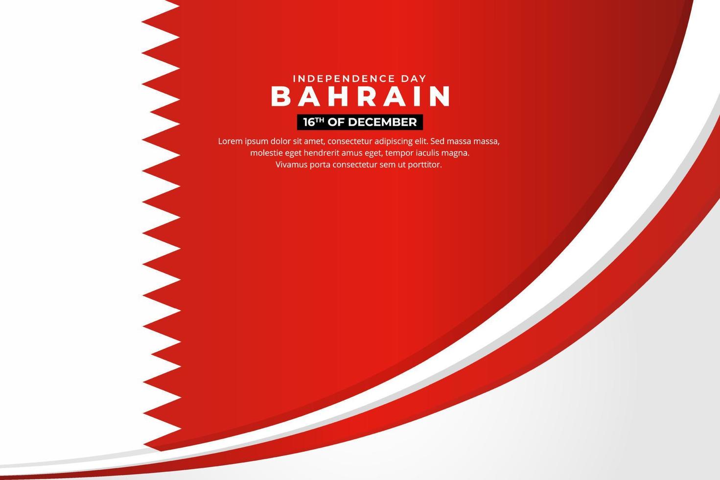 fondo de diseño del día conmemorativo de bahrein. fondo de pantalla del día de la independencia de bahrein vector