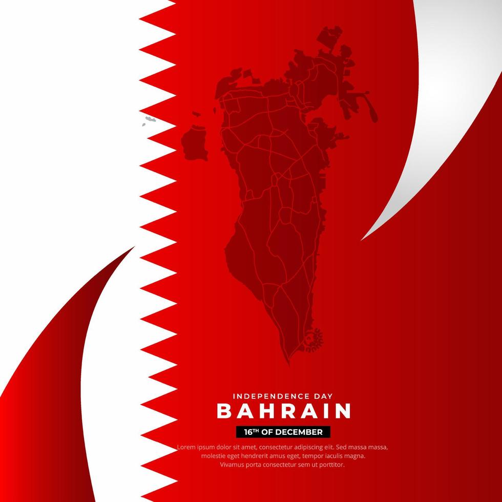 Simple and clean Bahrain Independence Day design vector. vector