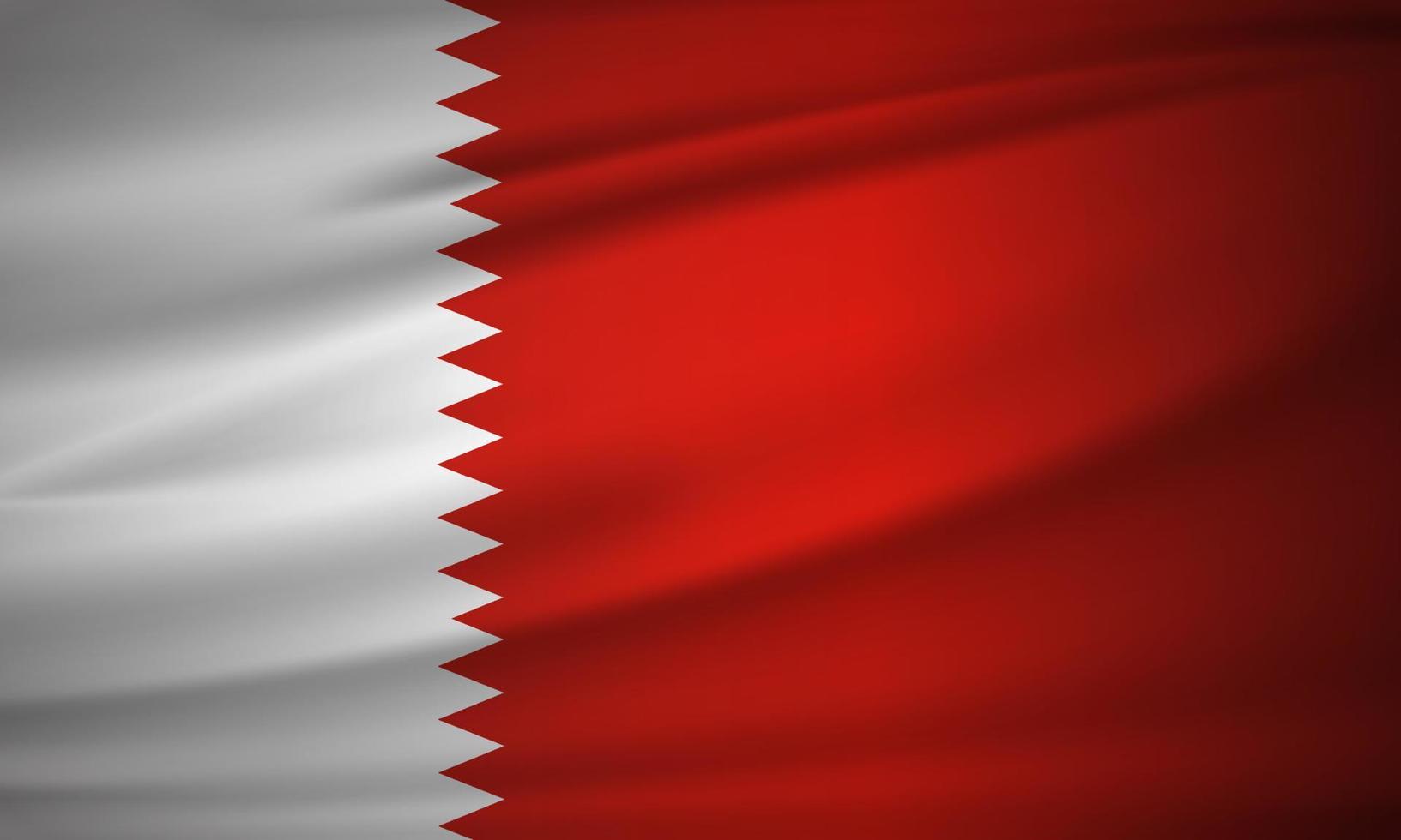 Realistic Bahrain flag design background vector. Bahrain Independence Day design vector