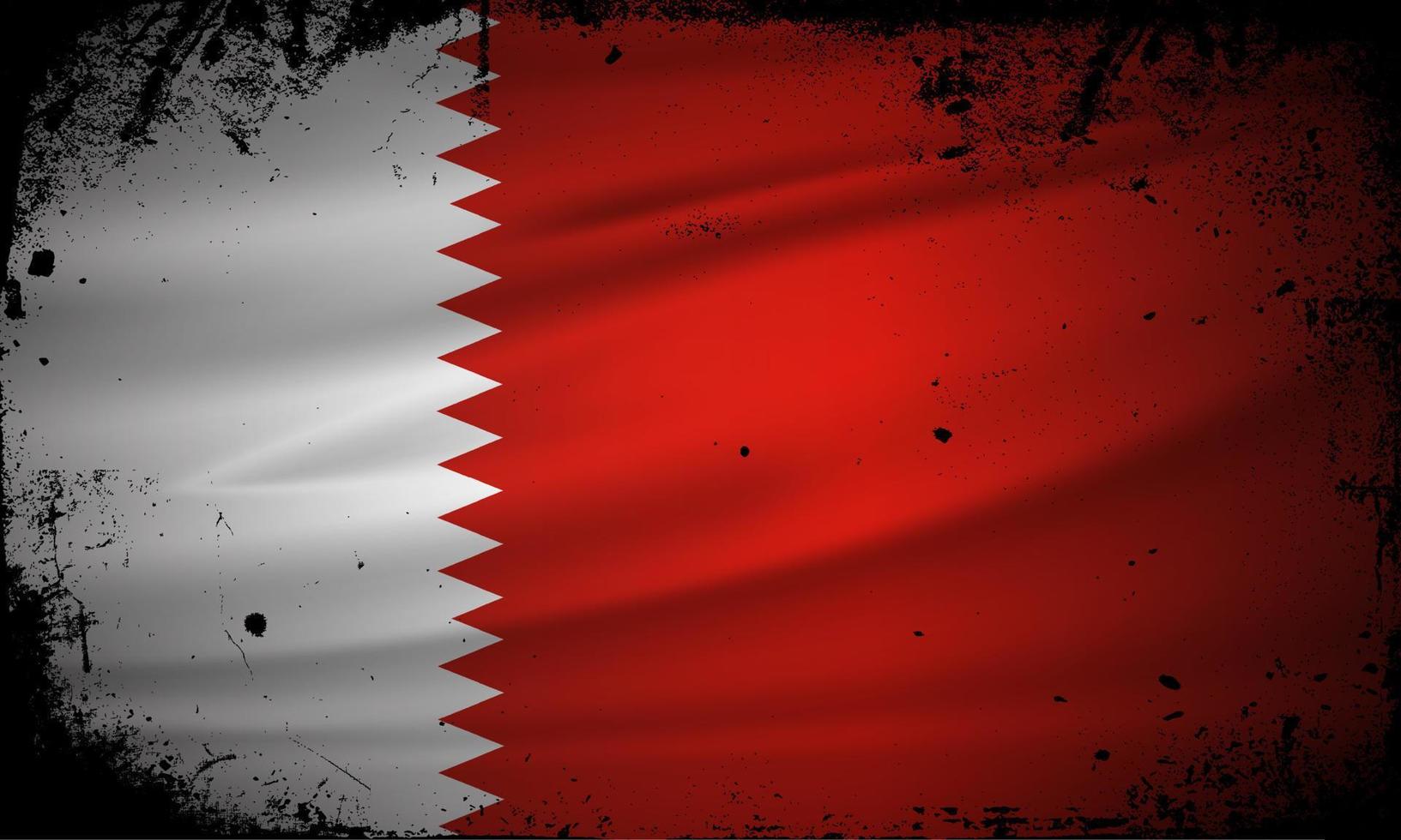 Abstract Bahrain flag background vector with grunge stroke style. Bahrain Independence Day Vector Illustration.