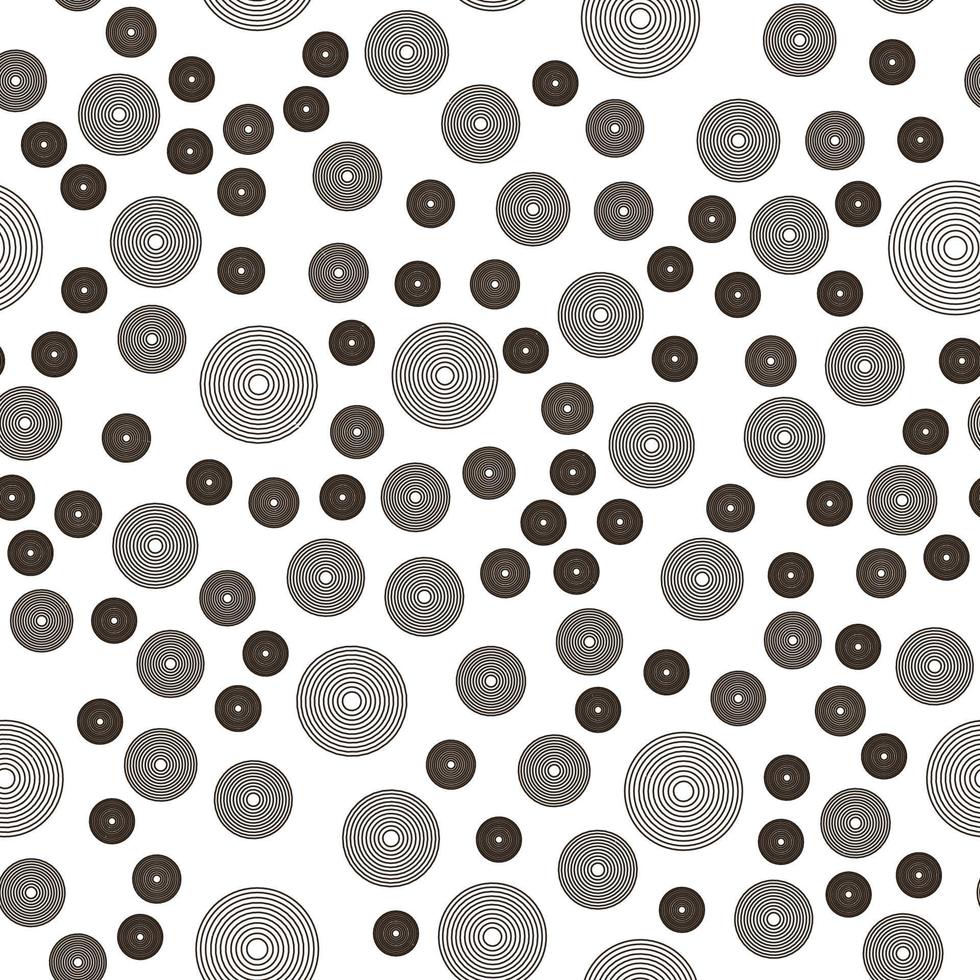 Black and white circles seamless vector pattern