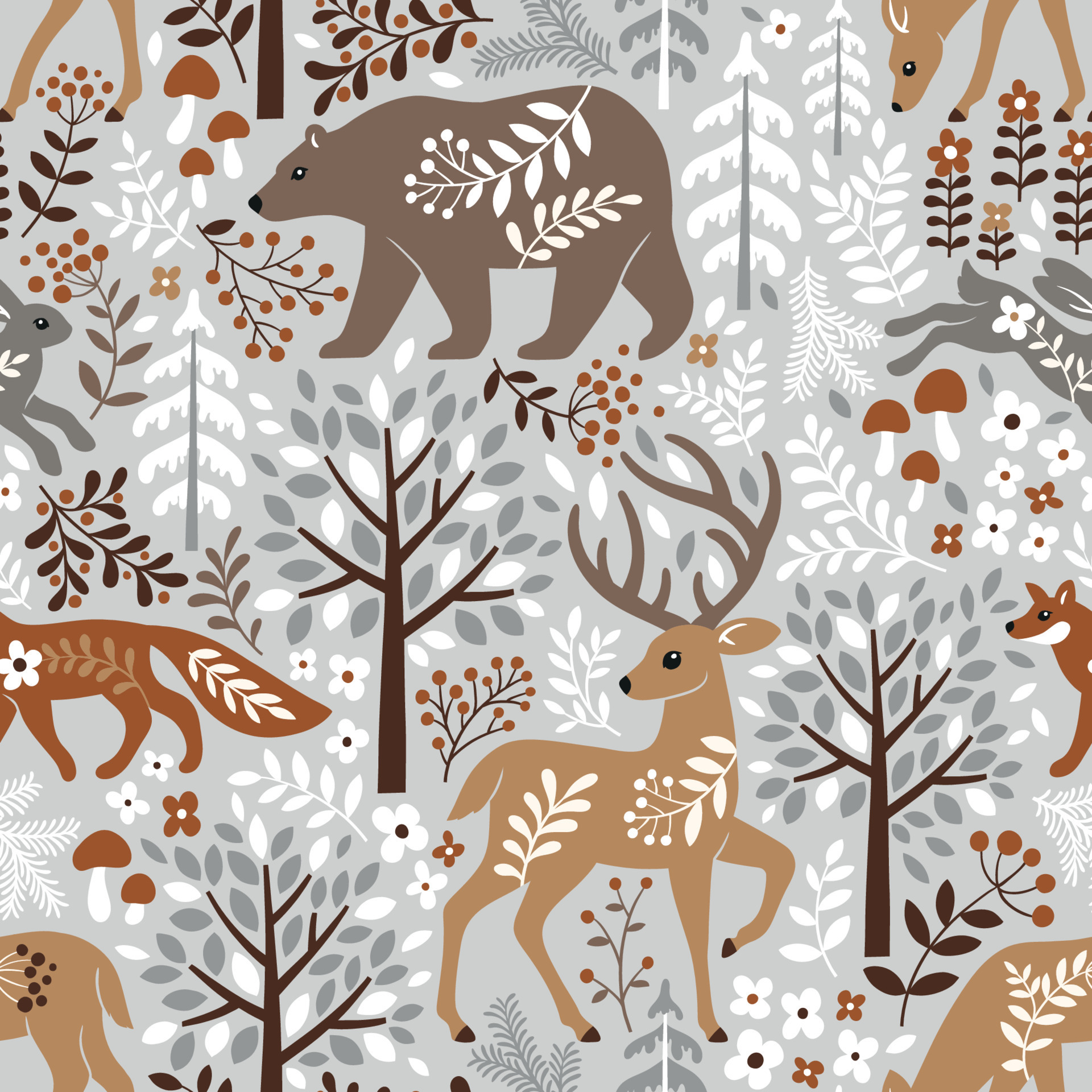 Buy Woodland Animal Wallpaper Online In India  Etsy India