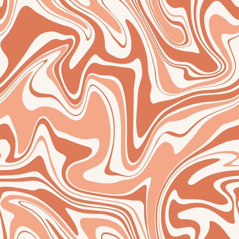 Seamless vector pattern with groovy psychedelic weaves.  Abstract weaves seamless vector pattern. Hippie background with waves, psychedelic groovy texture.