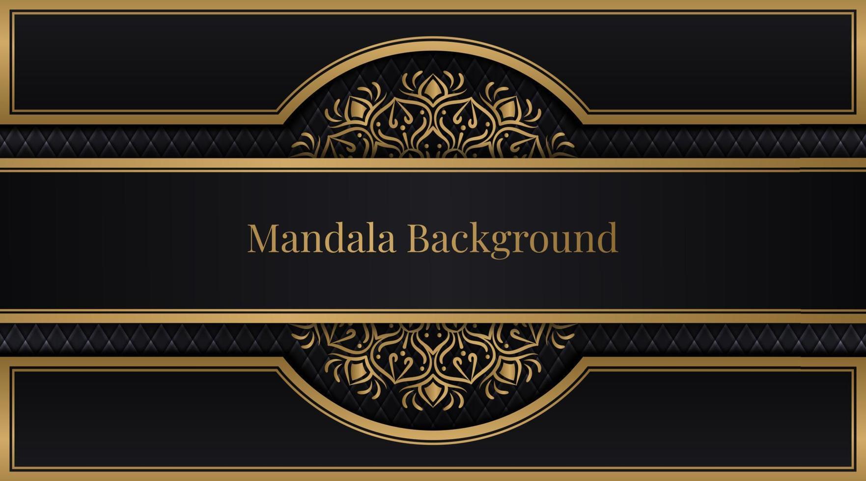 Luxury mandala background, round gold decoration vector