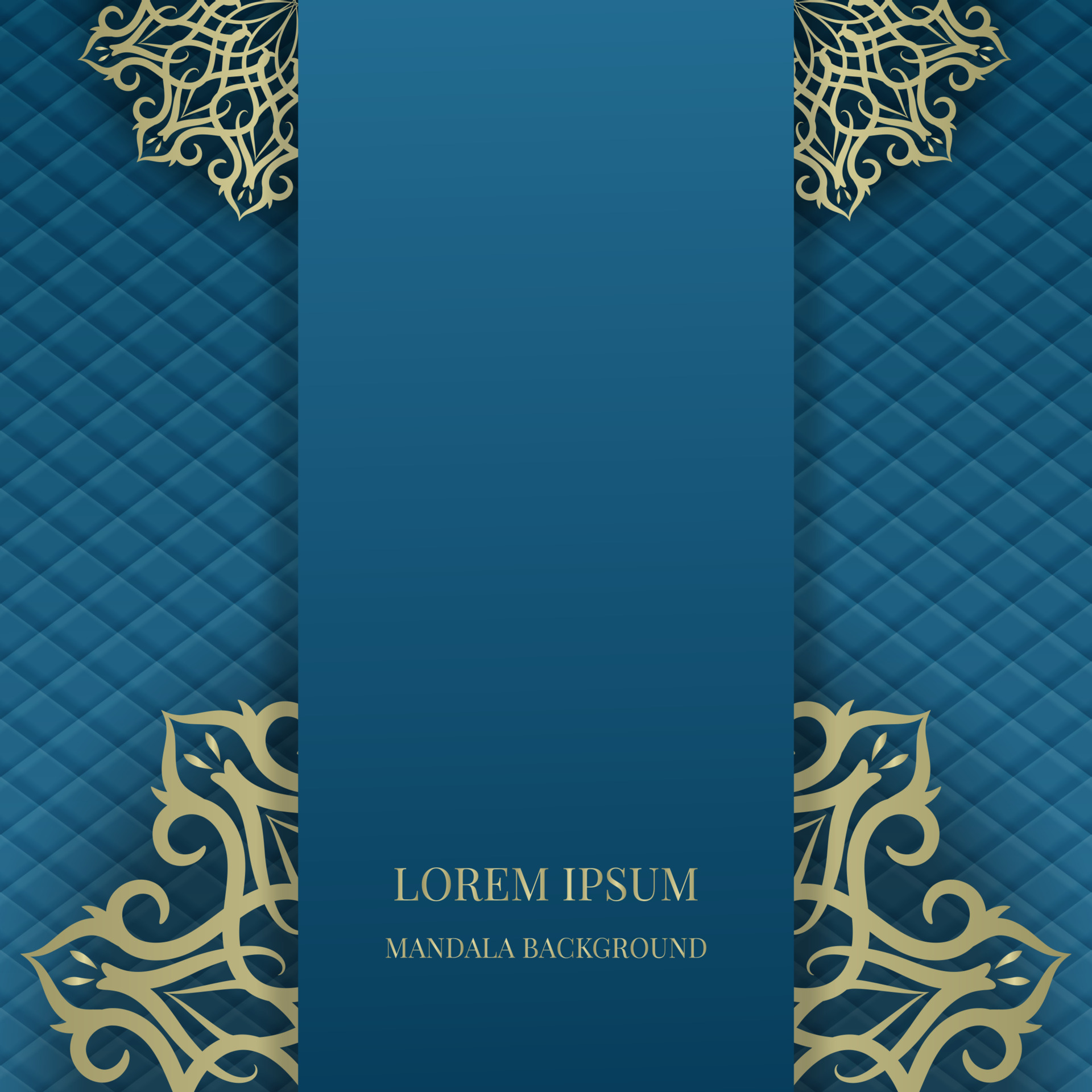 blue background, with mandala decoration 12743542 Vector Art at Vecteezy