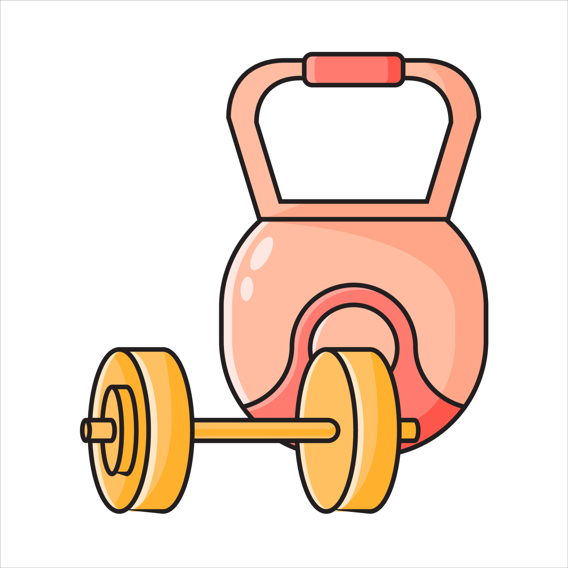 vector barbell set 12743655 Vector Art at Vecteezy