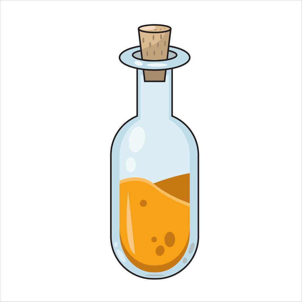 orange herb in a colored bottle vector