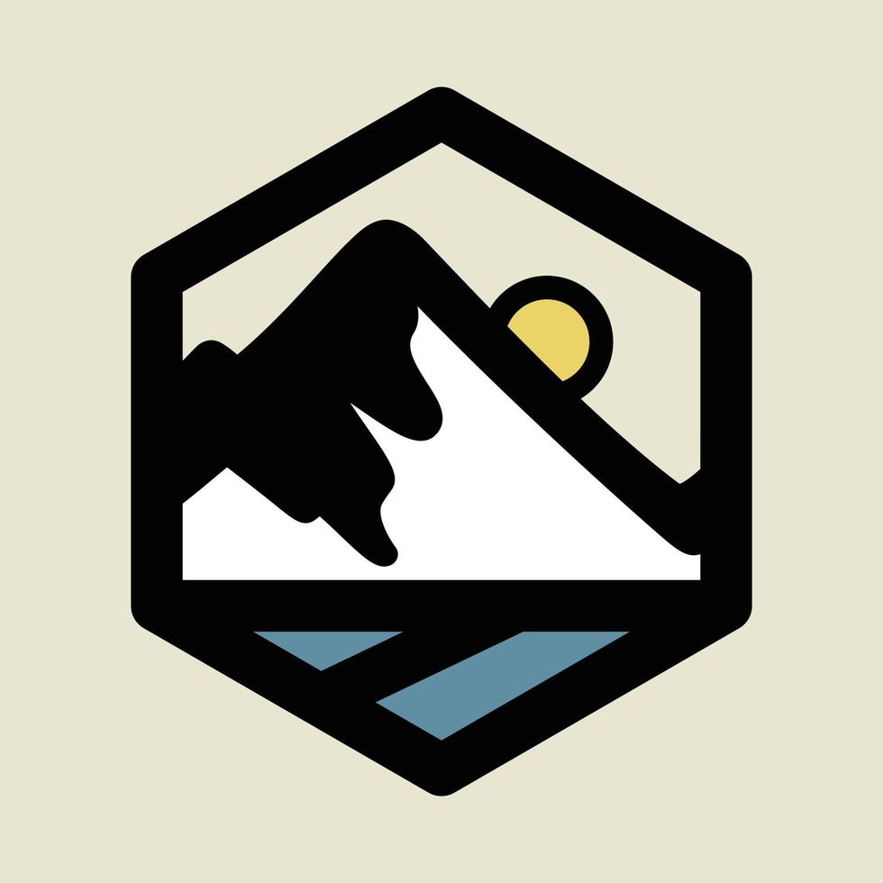 vintage hand drawn simple mountain badge, perfect for logo, t-shirts, apparel and other merchandise 7 vector