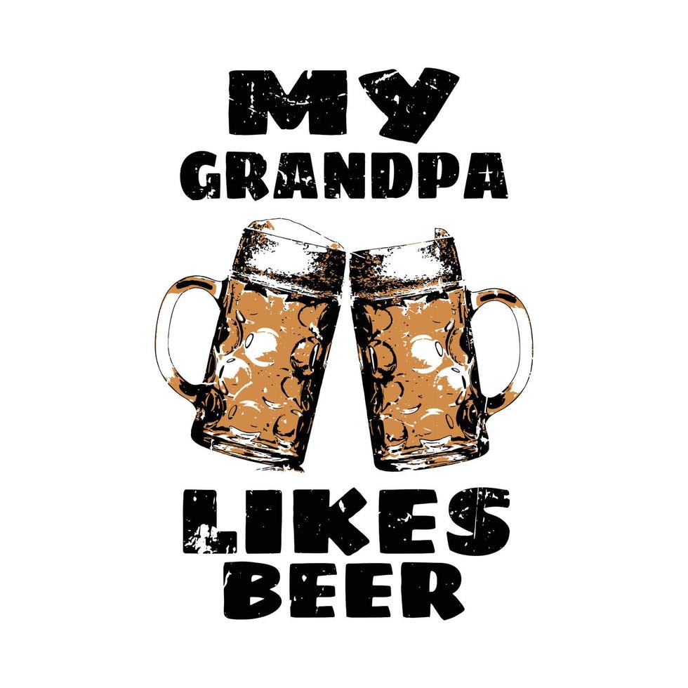 my grandpa likes bear t shirt design vector