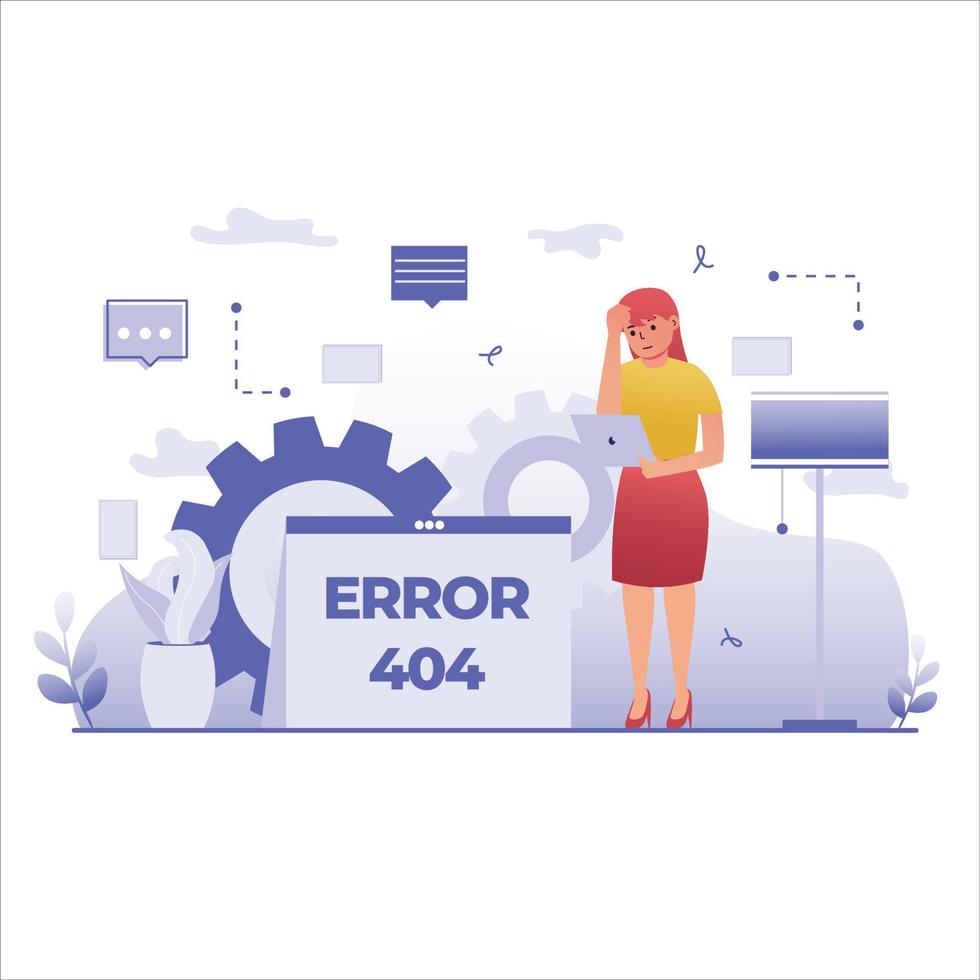 error 404 business illustration vector