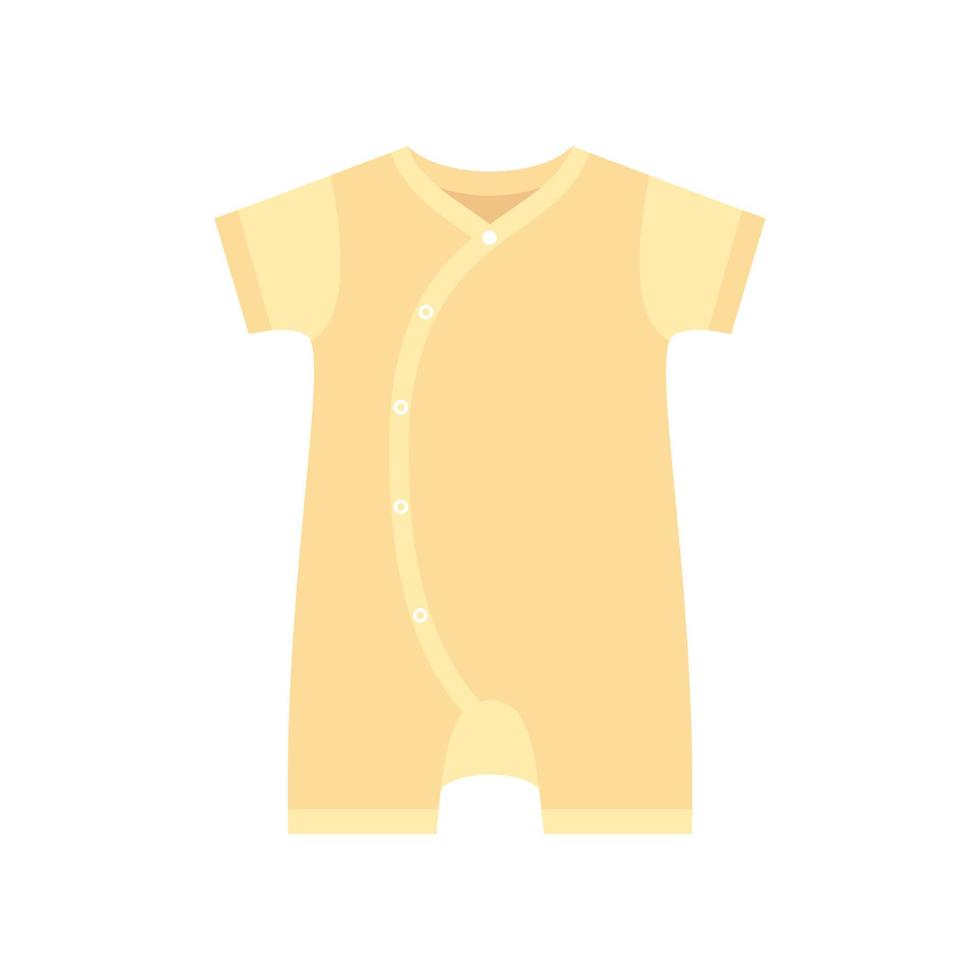 Baby suit romper icon in flat style isolated on white background. Vector illustration.