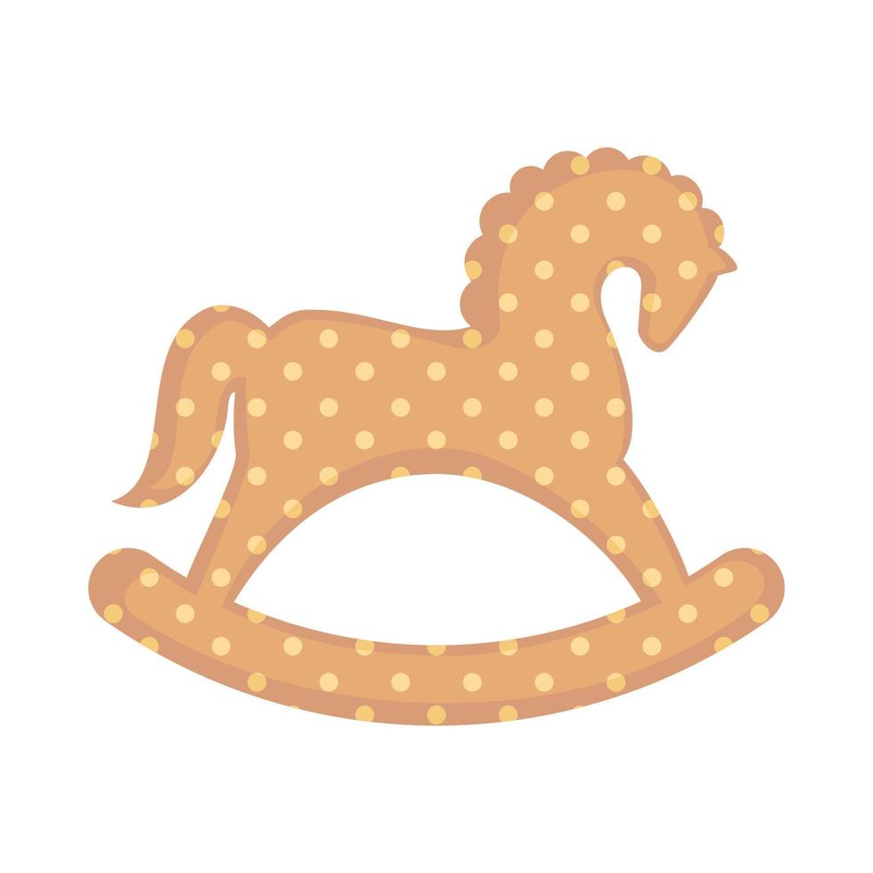 Rocking horse icon in flat style isolated on white background. Vector illustration.