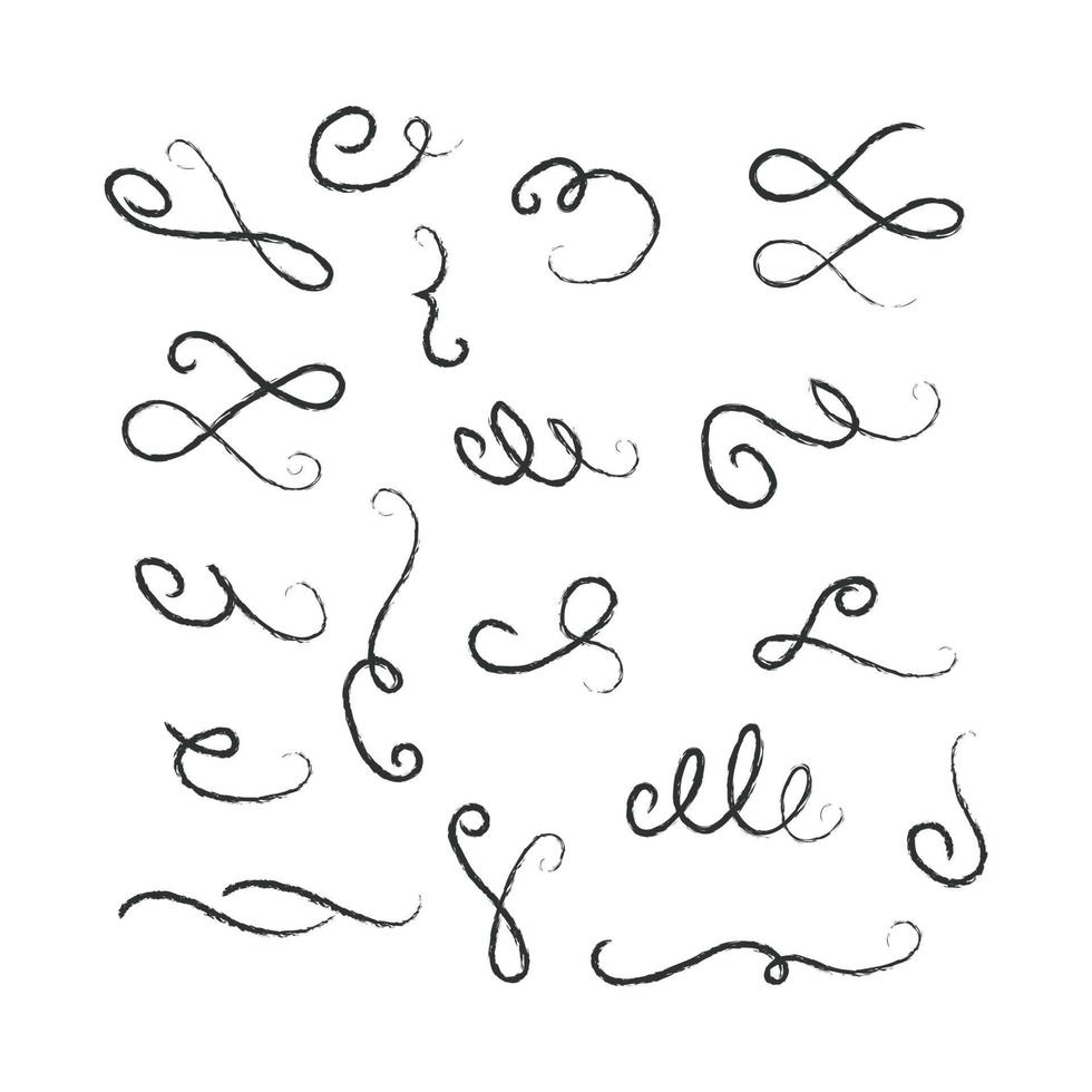 Artistic Black Curlicues vector