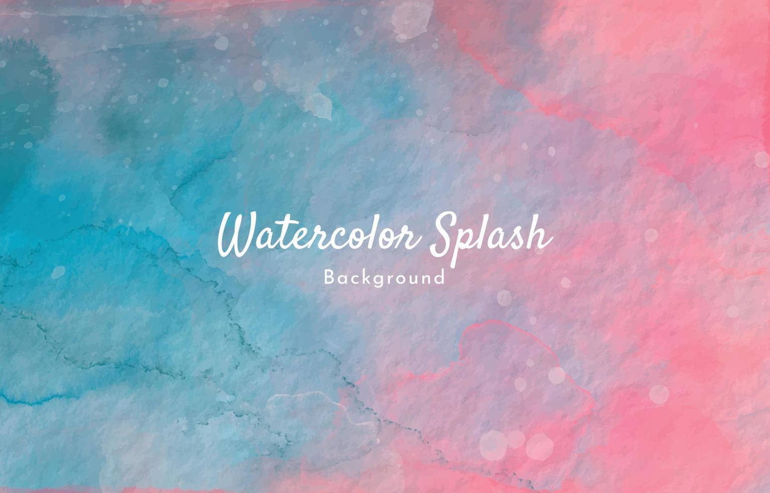 Pink Turquoise Watercolor Splash Background vector