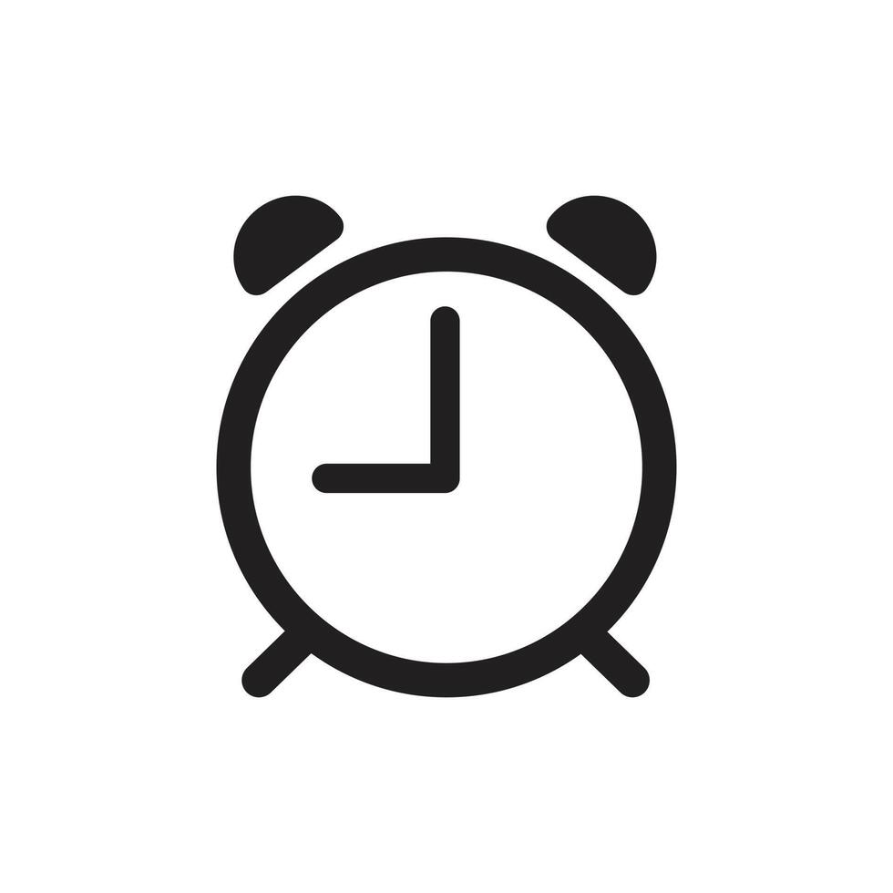 Alarm clock icon on a white background. alarm clock vector illustration