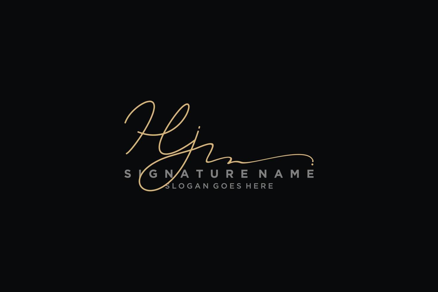 Initial HJ Letter Signature Logo Template elegant design logo Sign Symbol template vector icon