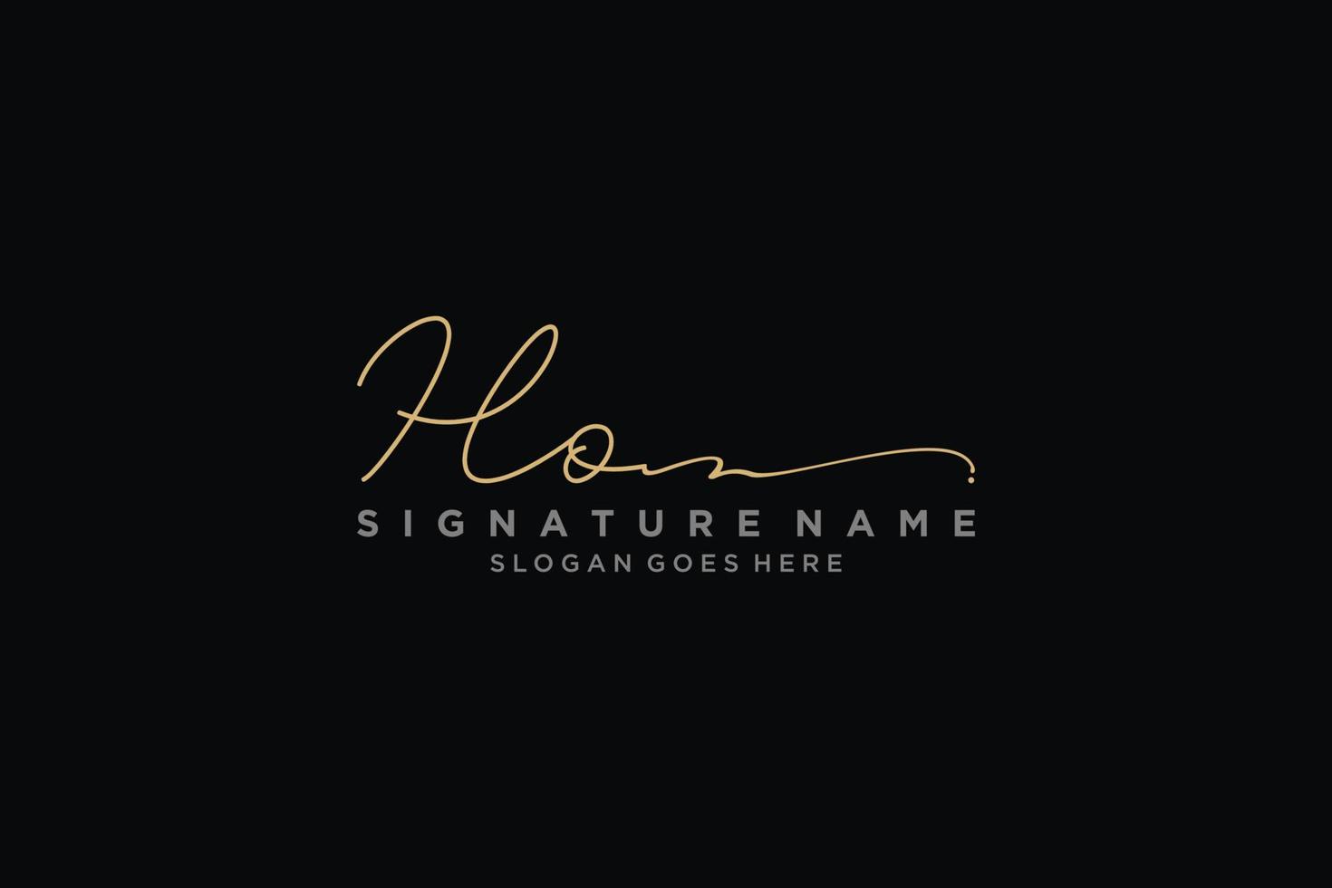 Initial HO Letter Signature Logo Template elegant design logo Sign Symbol template vector icon