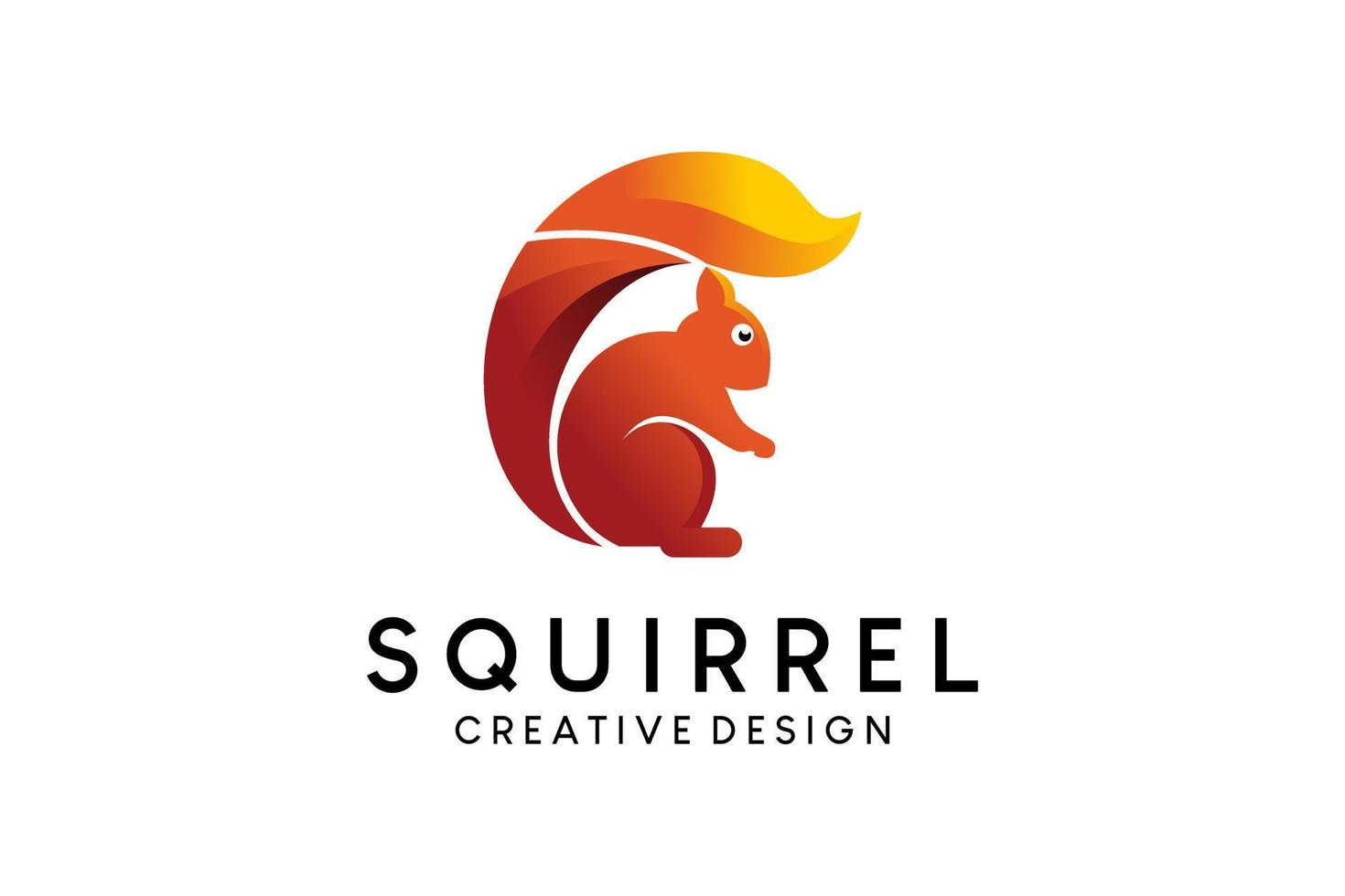 Modern squirrel icon logo design template vector