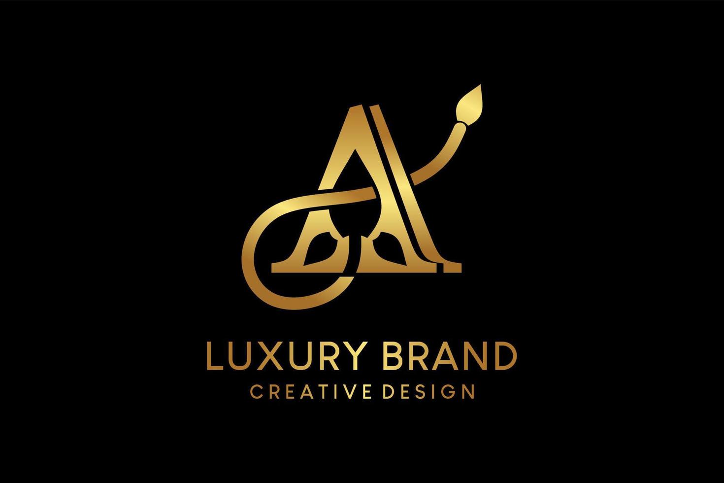 Modern and luxury letter A logo design template vector