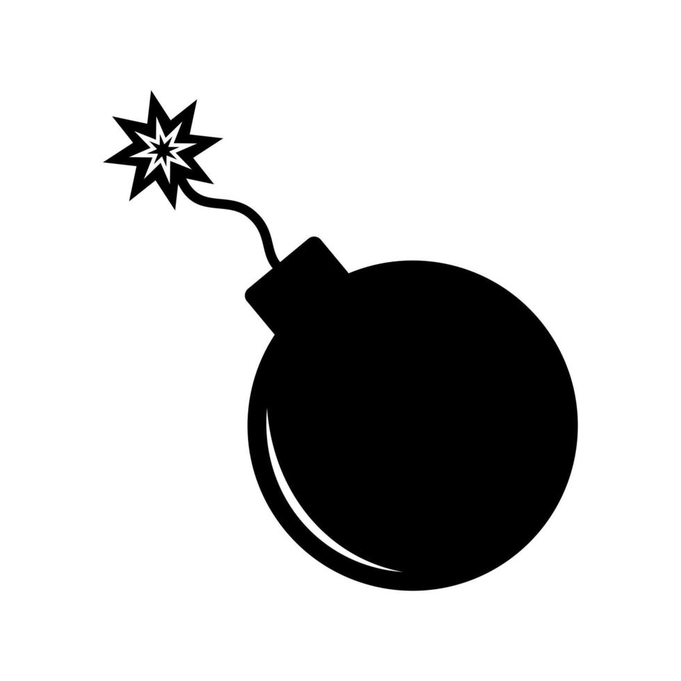 bomb flat icon vector