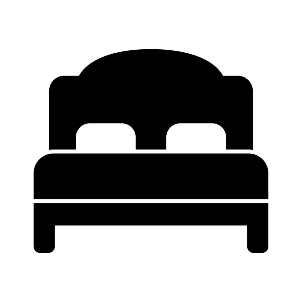 bed flat icon vector