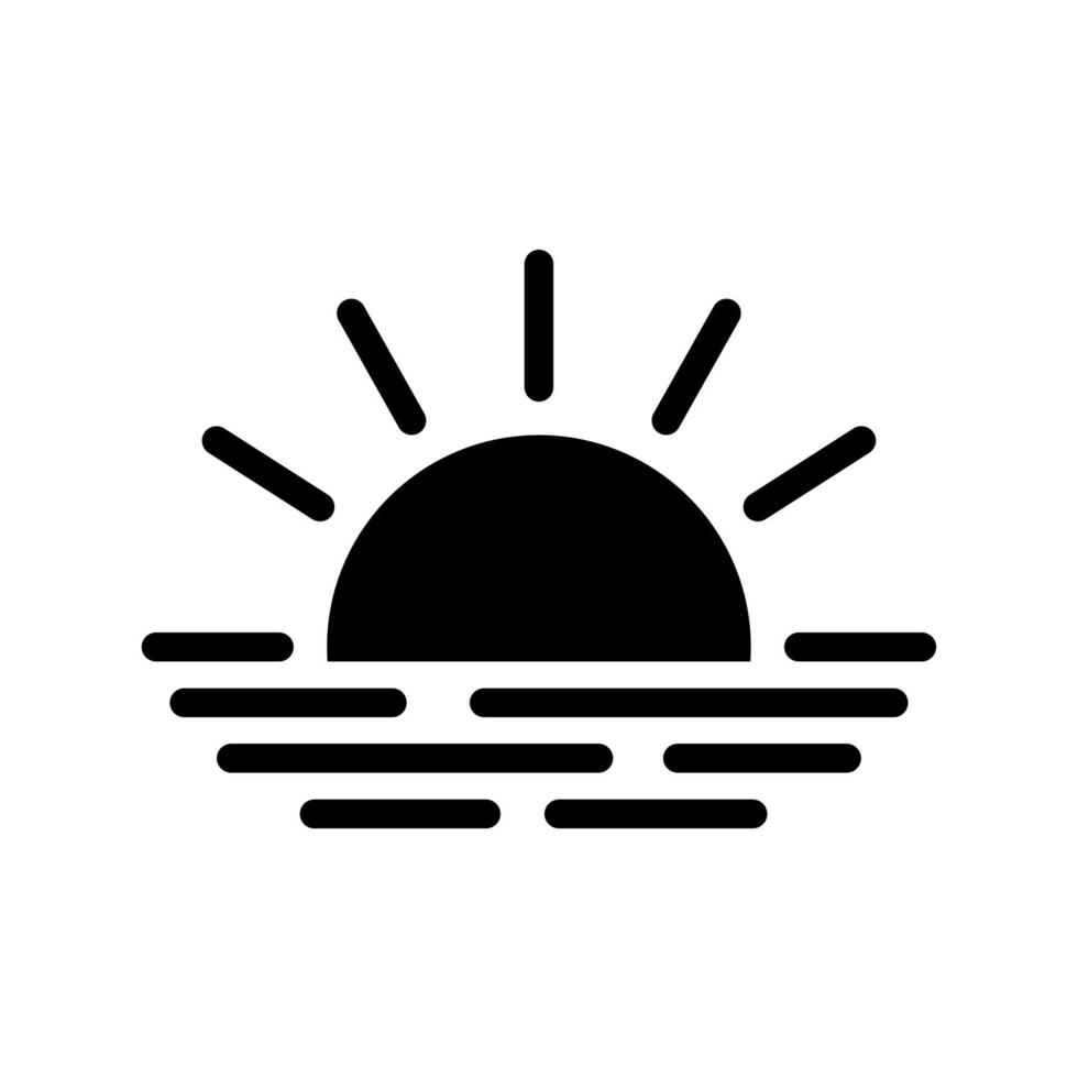 sun flat icon vector