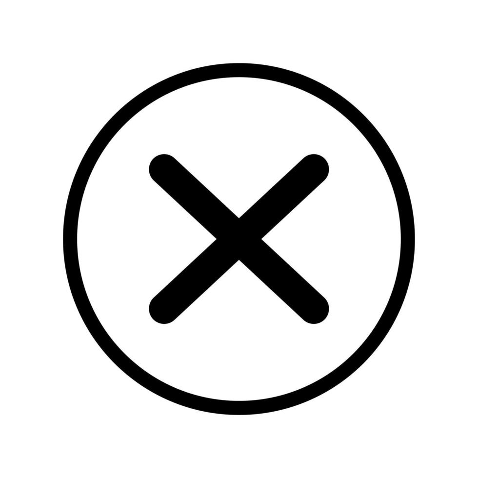 close button icon vector