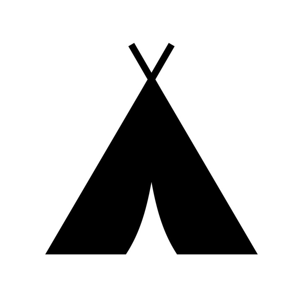 tent flat icon vector