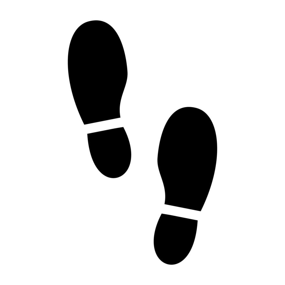 shoes print icon vector