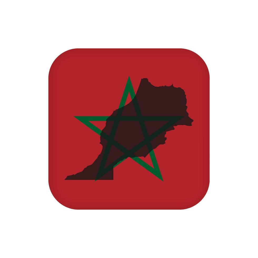 Morocco flag, official colors. Vector illustration.