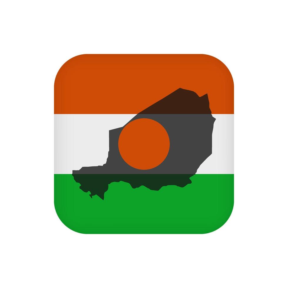 Niger flag, official colors. Vector illustration.