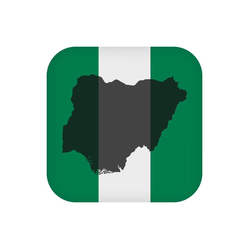 Nigeria flag, official colors. Vector illustration.