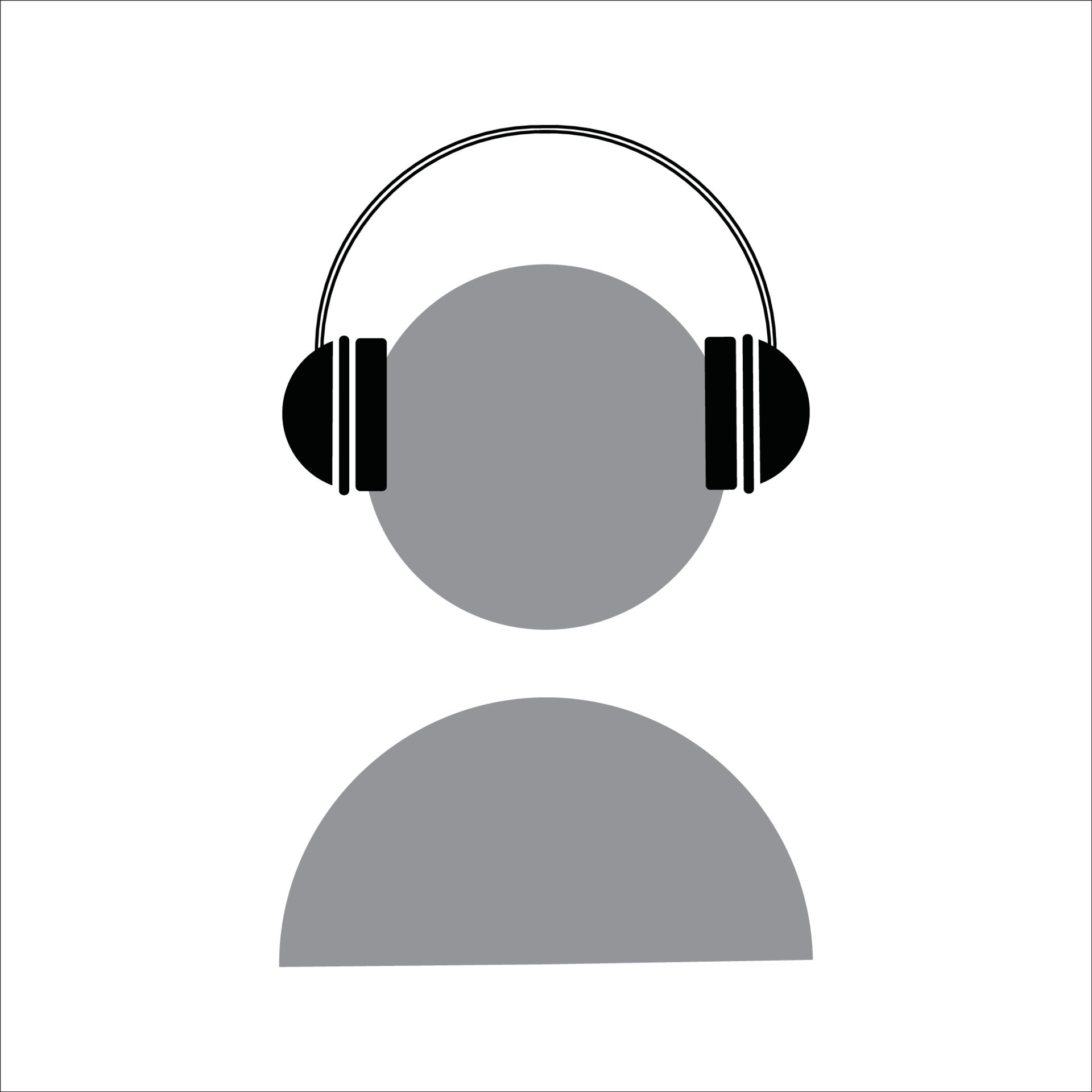 Vector Profile with Headphone 12744393 Vector Art at Vecteezy