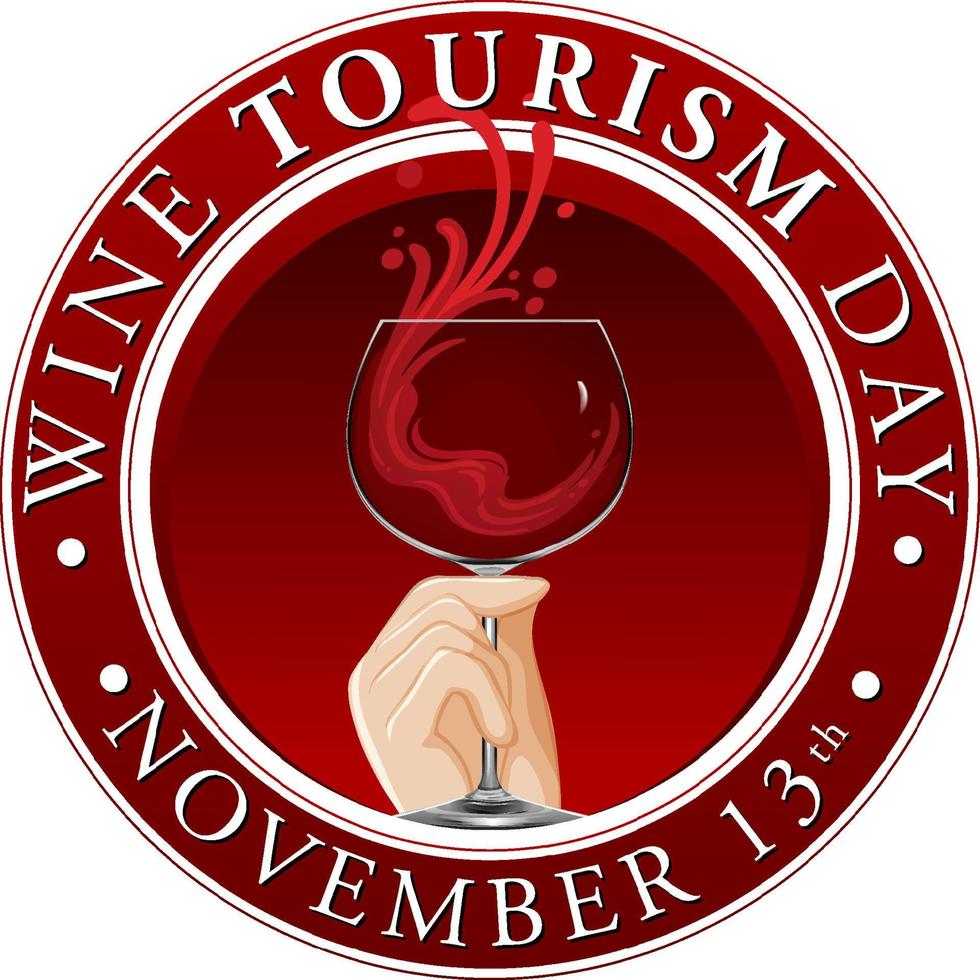 Wine Tourism Day Poster Template vector