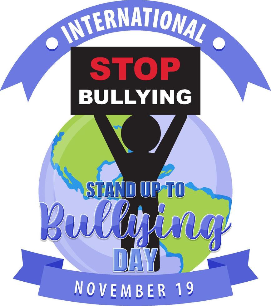 International stand up to bullying day poster design vector