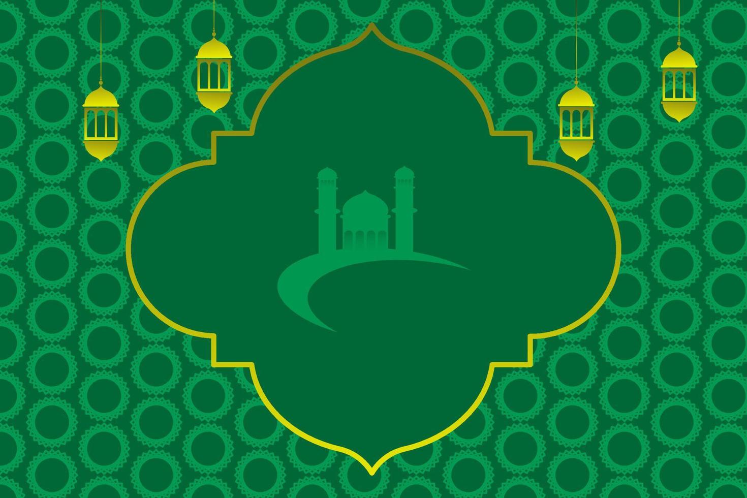 vector de fondo islámico con espacio de copia en el medio. adecuado para la celebración de festividades islámicas como el ramadán, eid al-fitr y otros