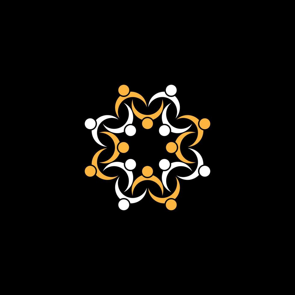 Unique Body or human with hold or cuddle on around circle image graphic icon logo design abstract concept vector stock. Can be used as symbol related to people or community