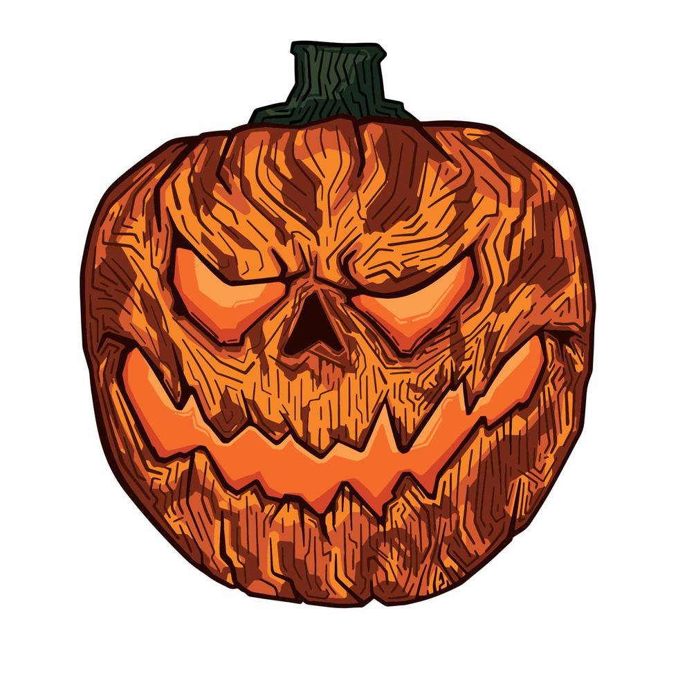 ilustración de calabaza de halloween vector