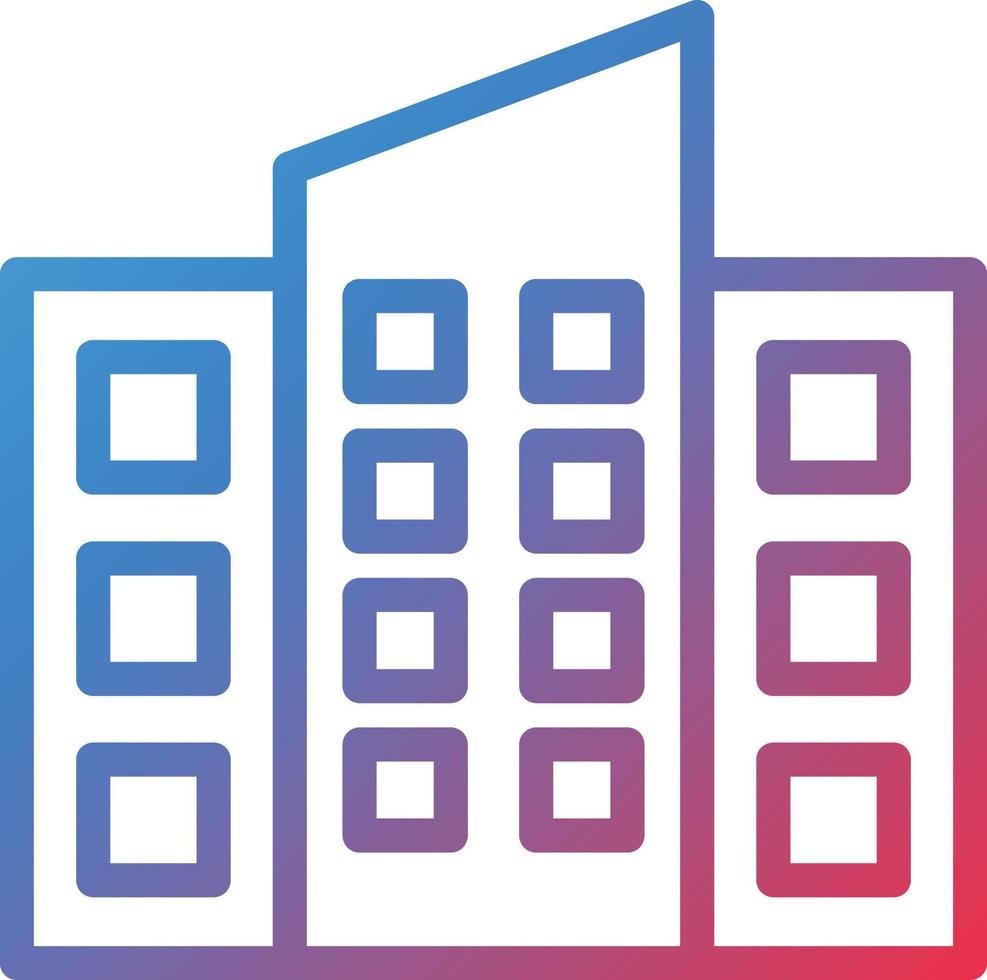 Office Building Icon Style vector