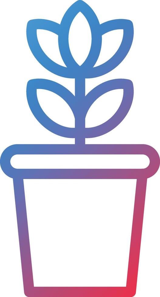 Plant Pot Icon Style vector