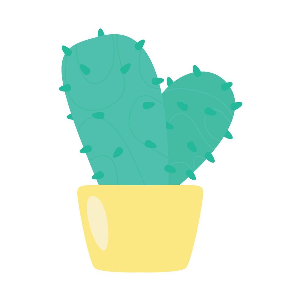 Cactus houseplant nature vector illustration isolated on white background