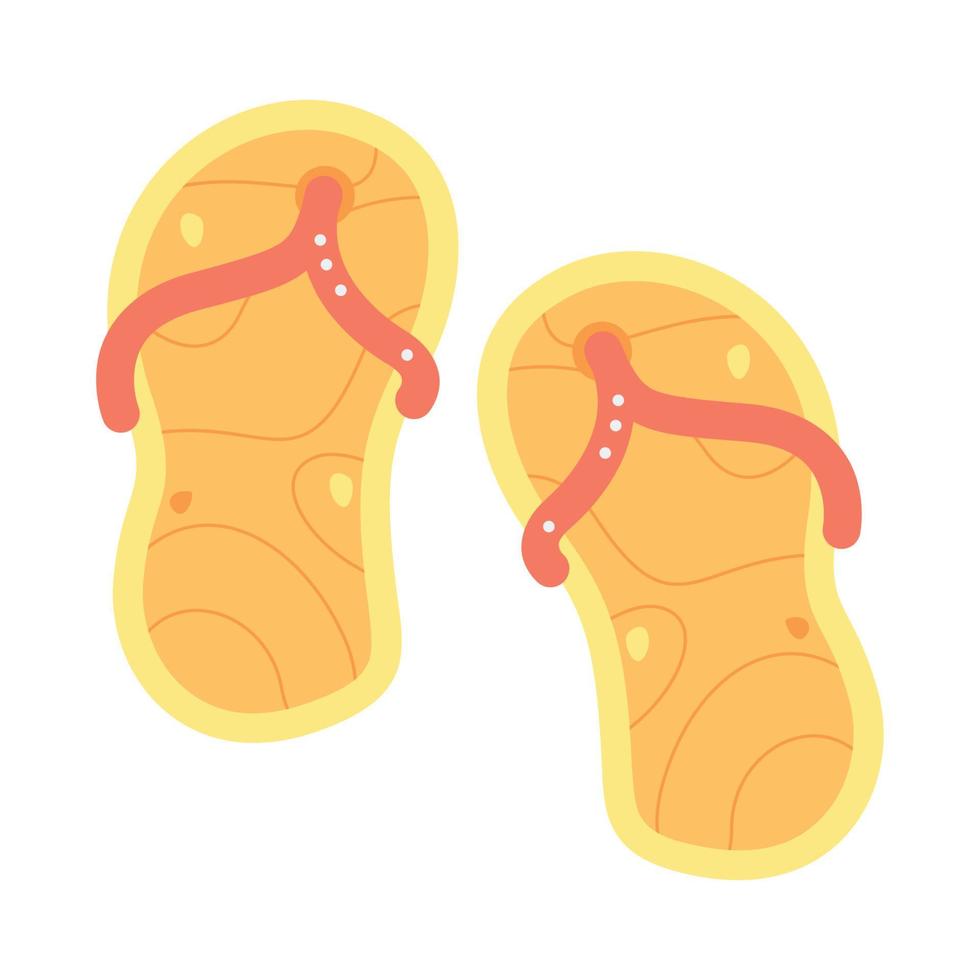 flip flop ilustración vectorial aislado sobre fondo blanco. vector