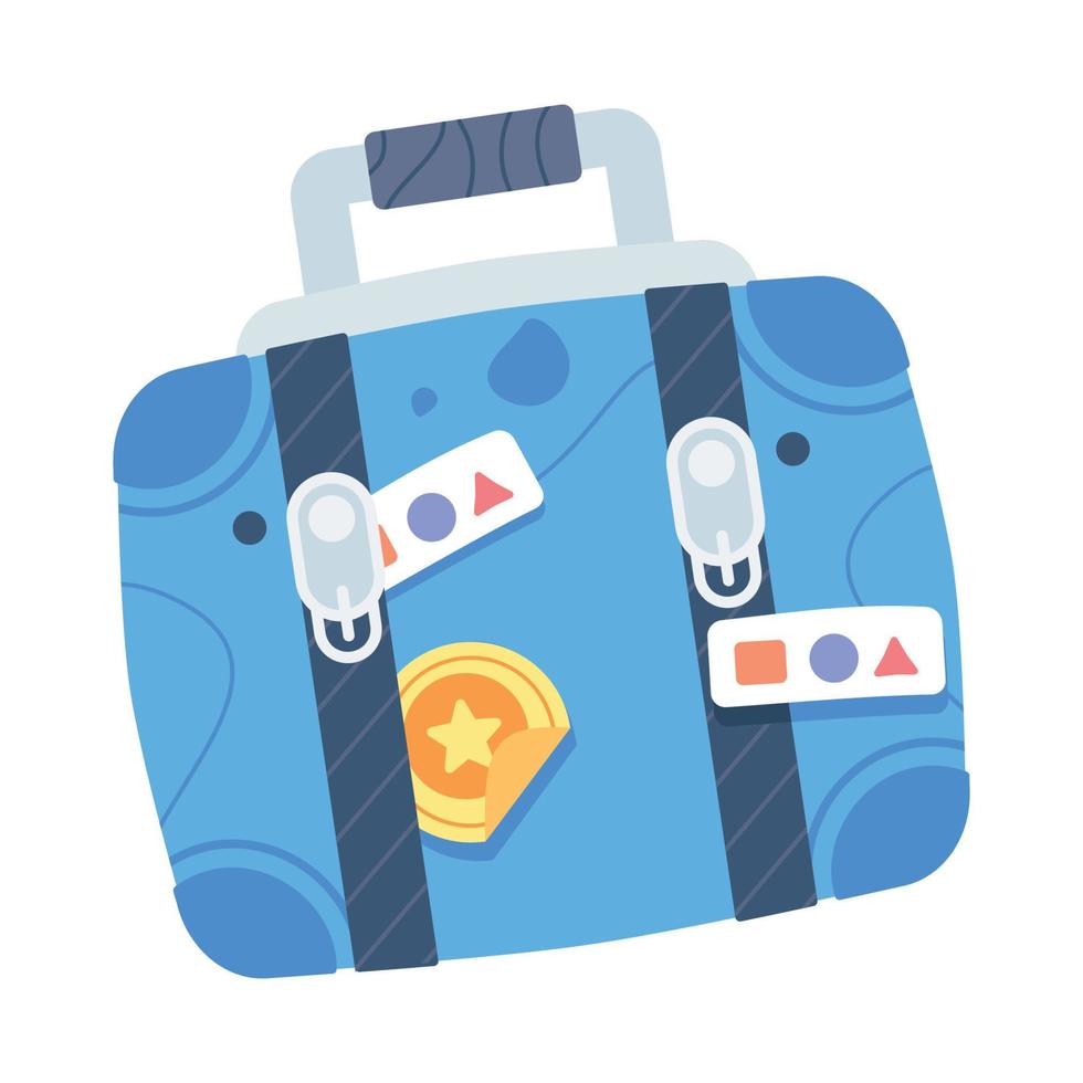 Suitcase vector illustration isolated on white background