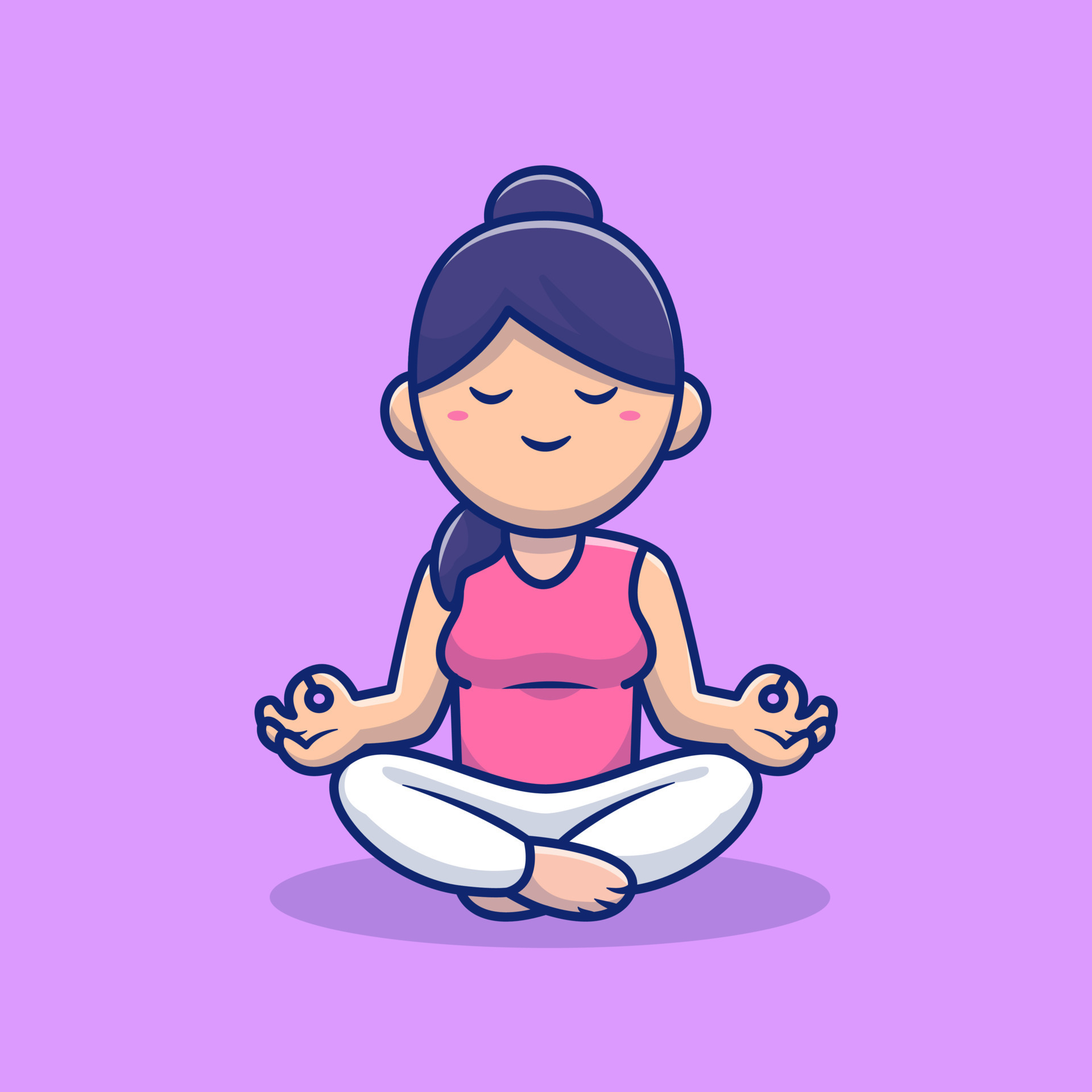 Cute Woman Meditating Yoga Cartoon Vector Icon Illustration. People And Sport Icon Concept Isolated Premium Vector. Flat Cartoon Style 12744785 Vector Art at Vecteezy Cute Woman Meditating Yoga Cartoon Vector Icon Illustration. People And Sport Icon Concept Isolated Premium Vector. Flat Cartoon Style 12744785 Vector Art at Vecteezy