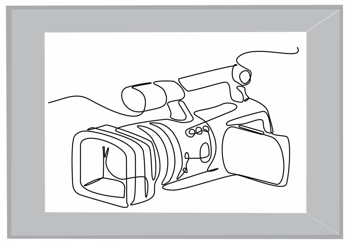 continuous line camera vector