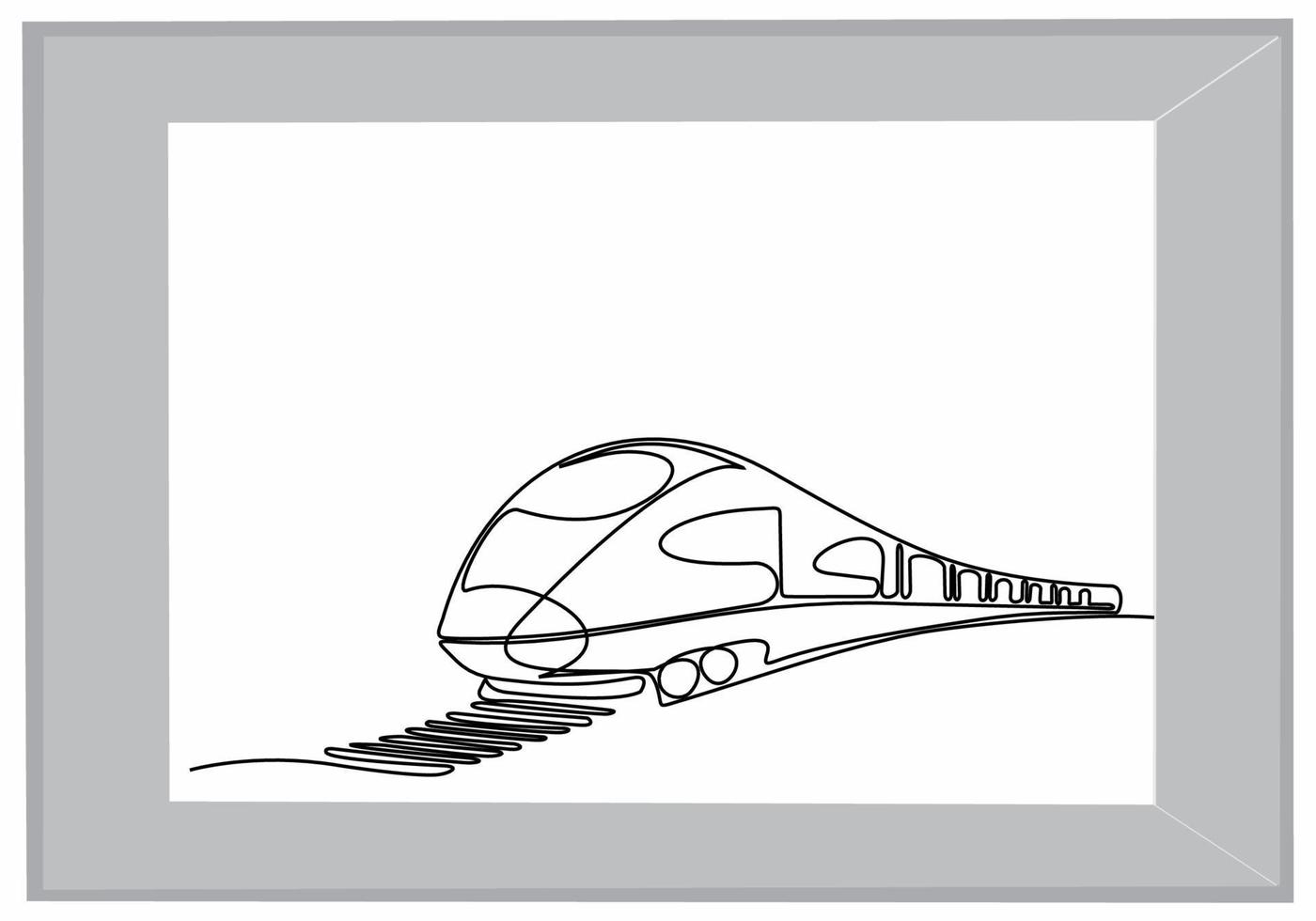 Premium Vector  Continuous one line drawing. modern high-speed passenger  commuter train. vector illustration