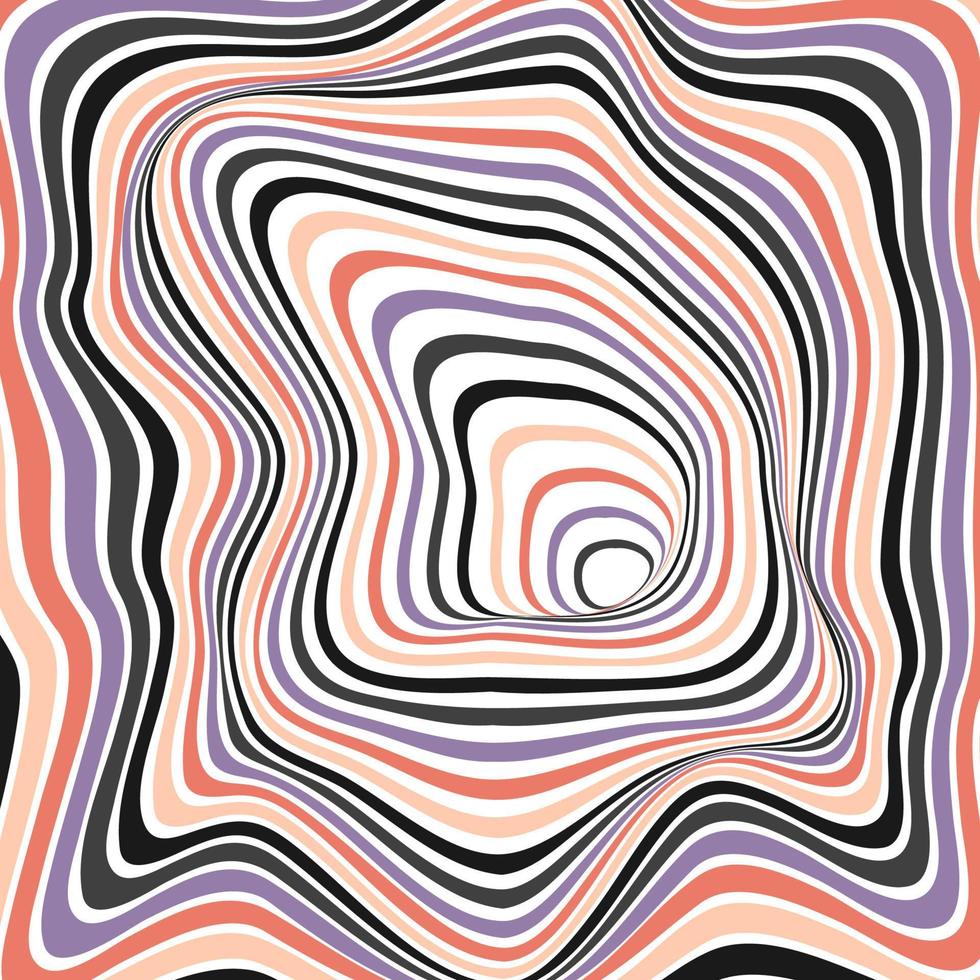 Colorful Psychedelic optical illusion background vector